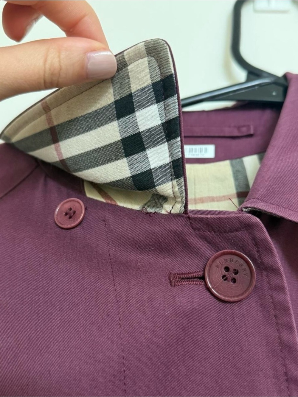 Burberry Women's Maroon Trench Coat - Picture 9 of 9